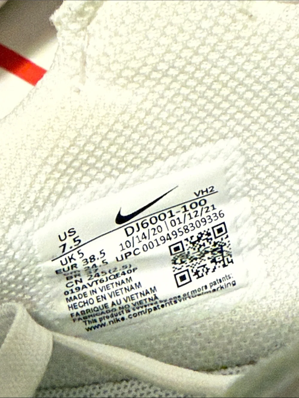 Nike Women’s Air Max White Sneakers with Holographic Swoosh